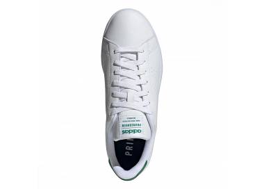 Adidas uomo Advantage bianca con talloncino verde