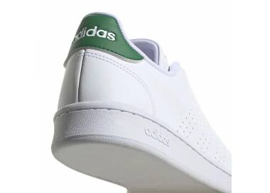 Adidas uomo Advantage bianca con talloncino verde