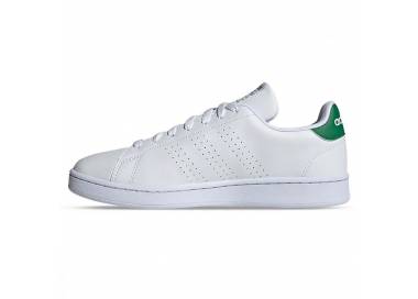 Adidas uomo Advantage bianca con talloncino verde