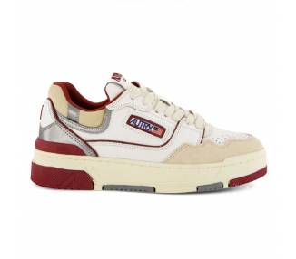 Autry sneakers donna Clc Low in pelle bianca, rossa e grigia