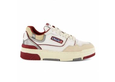 Autry sneakers donna Clc Low in pelle bianca, rossa e grigia