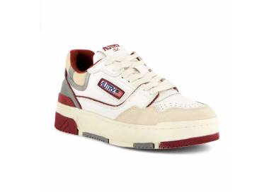 Autry sneakers donna Clc Low in pelle bianca, rossa e grigia