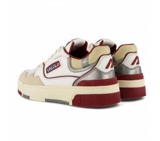 Autry sneakers donna Clc Low in pelle bianca, rossa e grigia