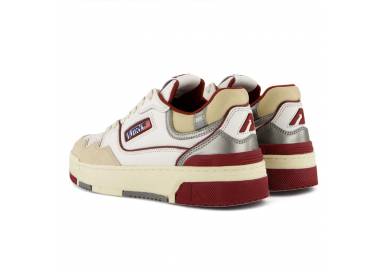 Autry sneakers donna Clc Low in pelle bianca, rossa e grigia