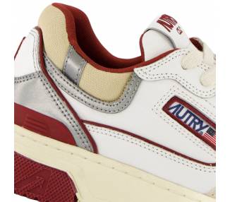 Autry sneakers donna Clc Low in pelle bianca, rossa e grigia