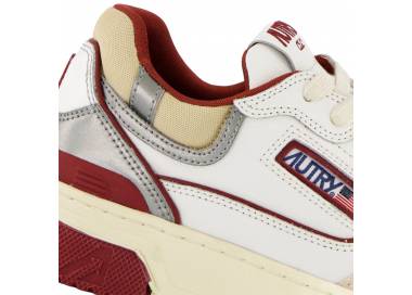 Autry sneakers donna Clc Low in pelle bianca, rossa e grigia