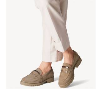 Mocassino Tamaris donna in camoscio beige