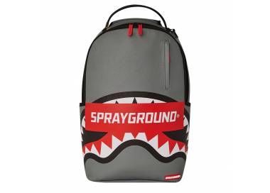 Zaino Sprayground uomo grigio con logo smash