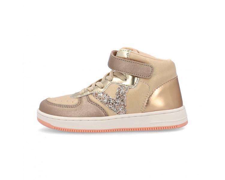 Sneakers alta Victoria da bambina con glitter