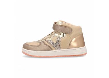 Sneakers alta Victoria da bambina con glitter