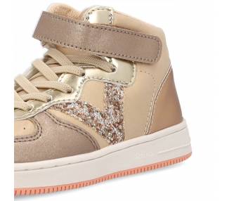 Sneakers alta Victoria da bambina con glitter