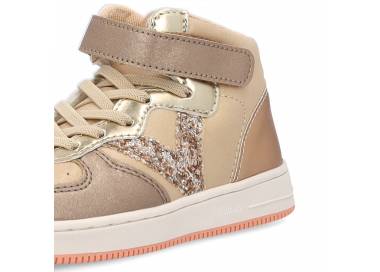 Sneakers alta Victoria da bambina con glitter