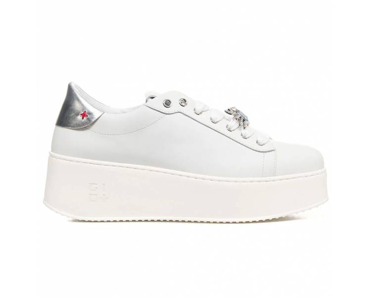 Sneakers donna Gio+ con talloncino argento