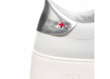 Sneakers donna Gio+ con talloncino argento