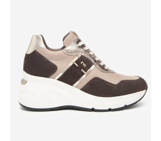 Sneakers NeroGiardini donna in pelle e camoscio