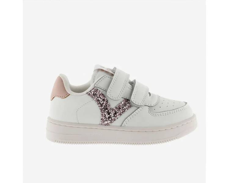 Sneakers Victoria da bambina bianca con glitter