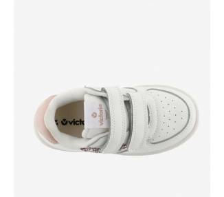 Sneakers Victoria da bambina bianca con glitter