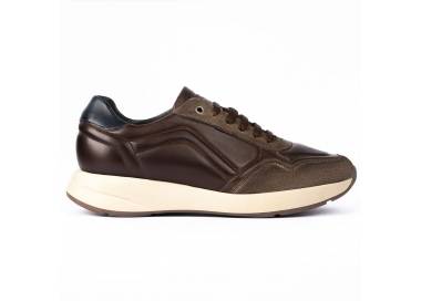 Sneakers Exton Uomo Pelle Camoscio Terra