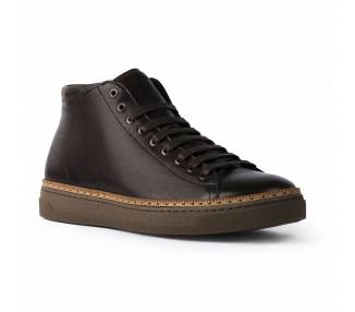 Sneakers Exton Uomo Vitello Mogano