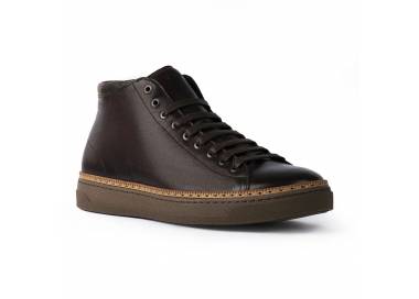 Sneakers Exton Uomo Vitello Mogano