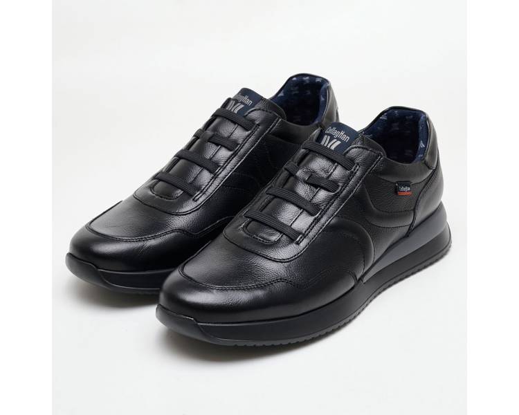 Sneakers Callaghan uomo in pelle con lacci elastici