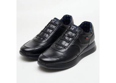 Sneakers Callaghan uomo in pelle con lacci elastici