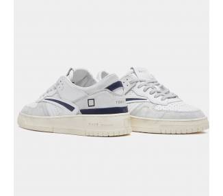 D.A.T.E. Torneo Vintage calf white-blue uomo