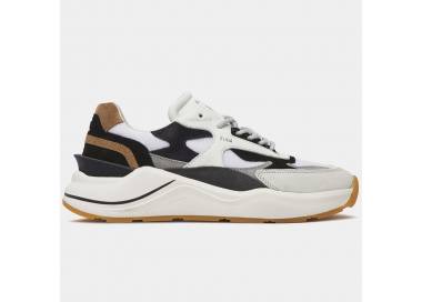 D.A.T.E. sneakers uomo Fuga Classic White-Cuoio